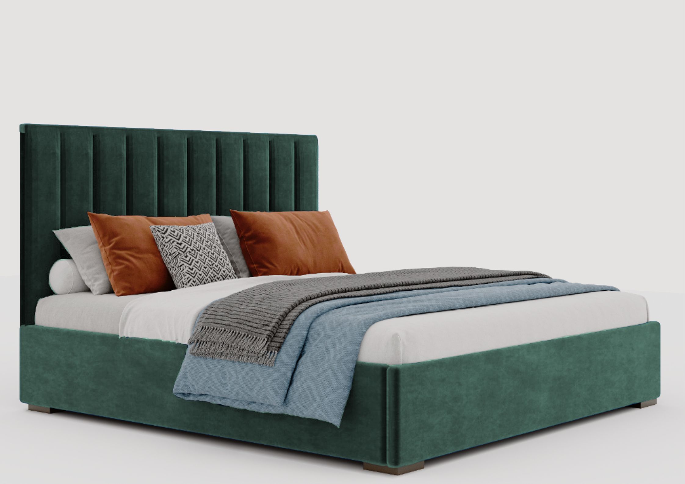 Zielone łóżko 120x200cm